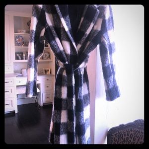 SEA New York Navy and White wool coat.